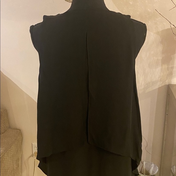 Theory Black Midi silk Dress size 10 - Picture 5 of 7